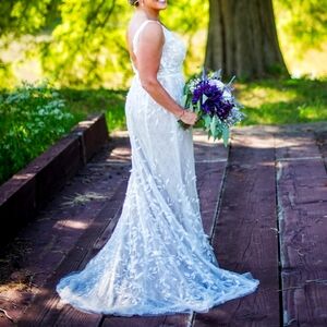 Melissa Sweet Ivory and Bisque wedding dress